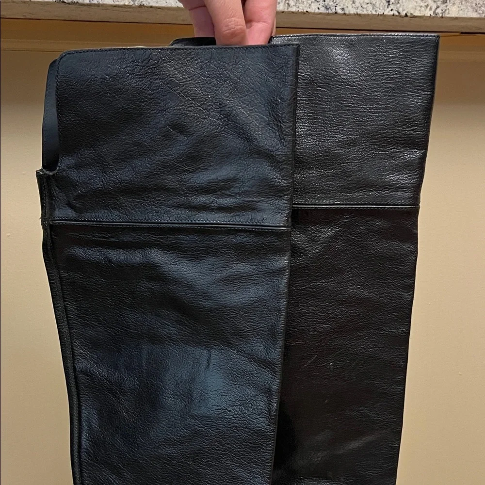 Michael Kors Black Over-The-Knee Leather Boots